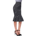 Belle Poque Vintage Polka Dots Bureau Lady Jupes KK000220-1